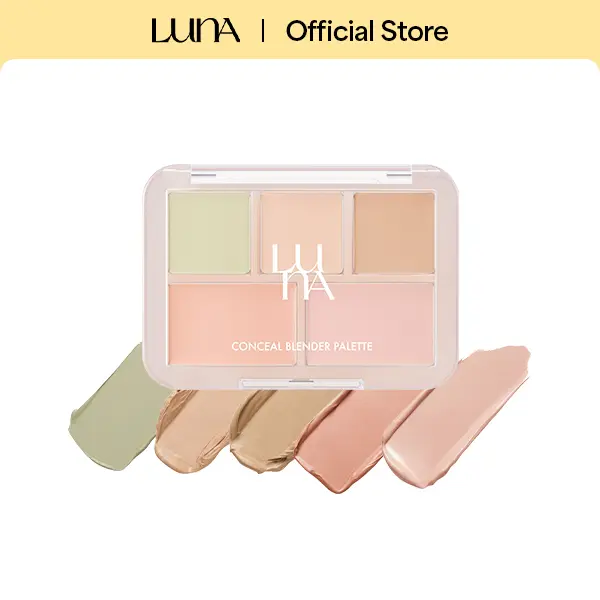 AEKYUNGLUNA Conceal Blender Palette, 5-in-1 Color Correcting & Concealing Palette, Buildable Coverage