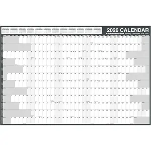 2026 Yearly Wall Calendar - Large Yearly Calendar 2026, Jan 2026 - Dec 2026, 38.2" x 25.2" (Open), 2026 Calendar 12 Month, Yearly Wall Calendar 2026 with Moon Phase, Notes, Thick Paper, Stickers, Grey