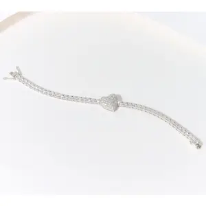 Diamonique x Jennifer Miller Tennis Line Bracelet, Sterling Silver