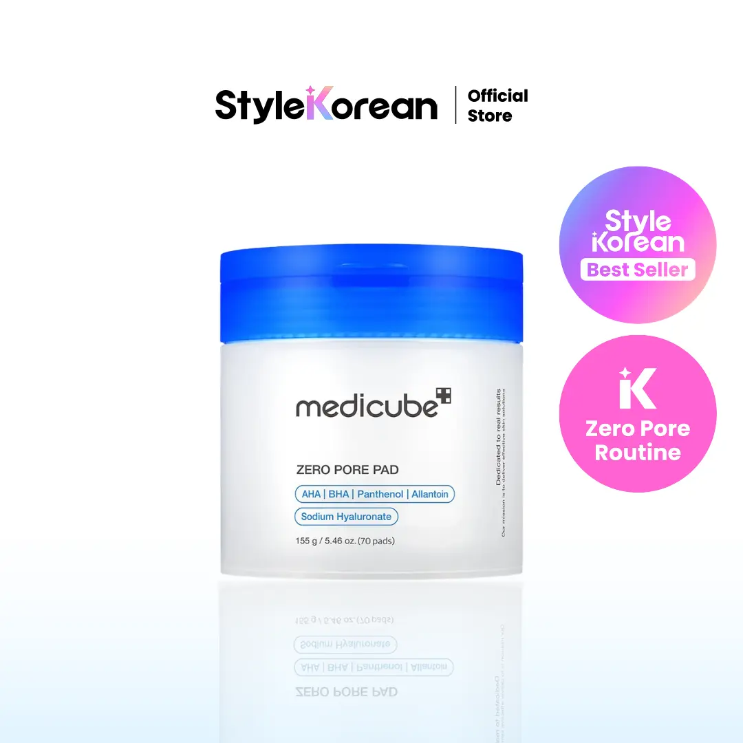 [Official Medicube Partner] Zero Pore Pad (70ea), AHA Lactic Acid & 0.45% BHA Salicylic Acid, Improving Skin Texture, Mild Exfoliation, Easy To Use, Minimize Pores, Prevent Breakouts, Facial Peels, Korean Skincare