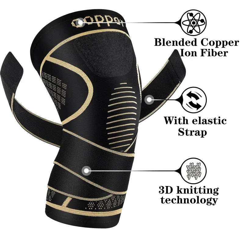 Copper ion sports knee pads, circular compression basketball pads, breathable knee pads, suitable for cycling and mountaineering