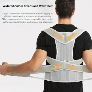 Fix Rounded Shoulders & Hunchback Now! Professional protective posture correction belt for Men & Women. Comfortable Orthotic Strap for Instant Back Support.Anti-Scoliosis & Forward Head Posture Healthcare Tool