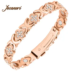 Jecanori Copper Bracelets for Women Pure Copper Magnetic Bracelet with 3500 Gauss Effective Magnets Trendy Stack Bangle Stretch Bangle Modern Fashion Accessories Jewelry Gift