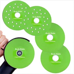 4 Pack 4-1/2" Ultra-Thin Diamond Saw Blades, Rock Slab Grinding Disc for Cutting and Grinding Tile and Ceramics, Compatible with Angle Grinder, Bench Grinder