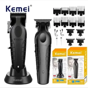 Rechargeable Cordless Hair Trimmer for Men, Cordless Clippers Set, Kemei Km-2296/km-2299, Lithium-Ion Battery, Seamless Hair Cutting Kit, New Condition