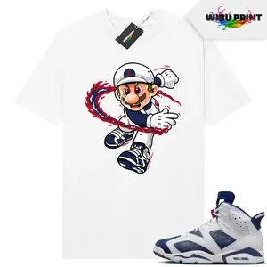 Sneaker Match Tees Shirt White Mario Fire Kicks