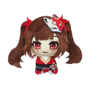 10cm Mini Plush Doll Keychain | Soft Cotton Cartoon Figure with Printed Pattern