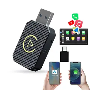 2-In-1 Wireless Apple Carplay Adapter, Carplay Dongle Connectivity, Compatible with Android & iOS Devices, Supports Wired-To-Wireless Connection, Fits 2016+ Factory-Certified Vehicles