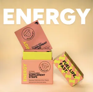 Energy Dissolvable Strips – Green Coffee, Ginseng, B12 & L-Theanine – Fresh Mint Flavor – 30 Count STRIPPIES