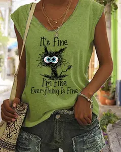 "It's Fine" Womens Trending Summer Tank Top