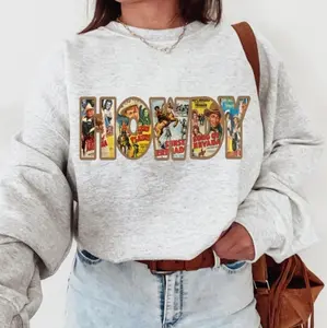 Howdy Vintage Collage Sweatshirt, Crewneck Graphic Sweatshirts, Cowgirl Outfits, Western Outfitters For Women, Cowboy Western Tops, Rodeo Outfits Women, Howdy Hoodie, Western Hoodie, Vintage Graphic Tees, Comfort Color T-shirt