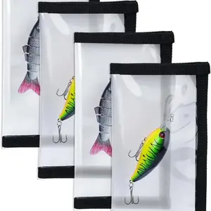 Fishing Lure Wraps, Fishing Hook Covers, Keeps Fishing Safe, Premium Clear Puncture-Resistant PVC, Easily See Lures Fishing Lure Covers Bait Storage