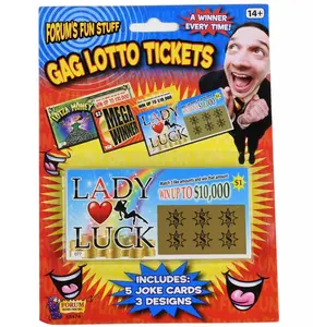 5-Pack Gag Lottery Tickets – Fake Winner Scratch-Off Prank Cards 💸🤣