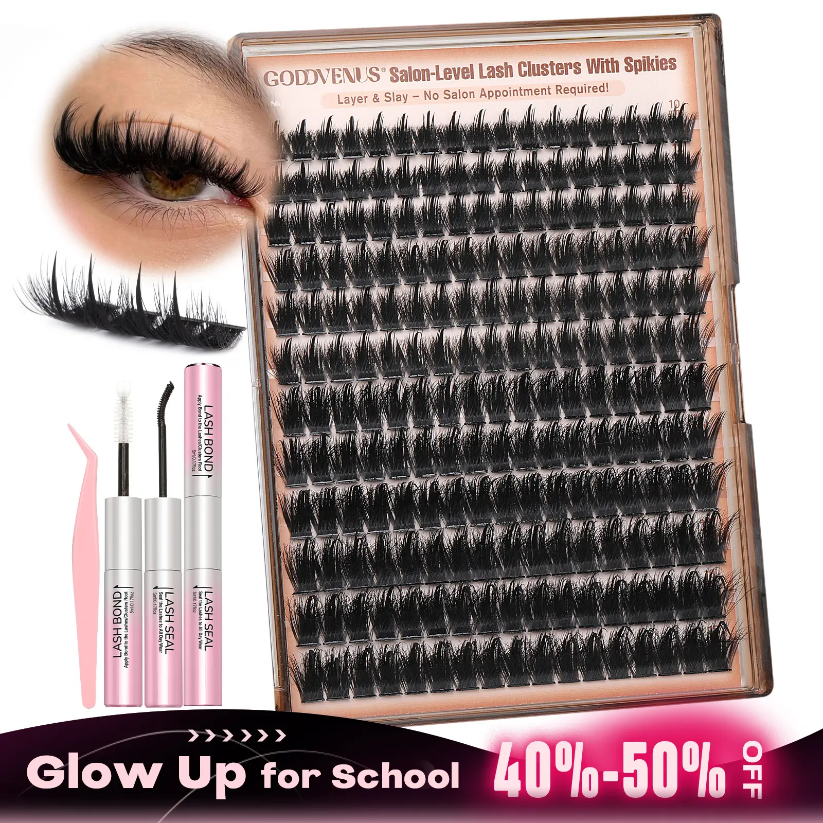 Goddvenus Spiky Slay Manga Lash Clusters With Spikes Pre-Spikes Wispy Cluster Eyelash Extensions Fluffy Anime Eyelashes Clusters Reusable Faux Mink Fairy Individual Lash Extension D Curve 12-18mm 204 Pieces - Cosmetic, Makeup