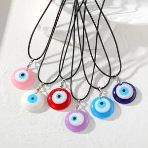 Evil Eye Necklace | Pendant | Turkish | Nazar | Mal de Ojo | Protection | Jewelry | Pink | Red | Blue | Purple | White | Gift charm