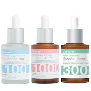 Mix & Match Booster Serum Trio Set┃for Skin Renewal, Barrier Rebuilding and Brightening Care┃Retinol Retinal Peptide, Salmon PDRN Panthenol and 10% Niacinamide Hyaluronic Acid Korean Daily Skin Cycling Routine