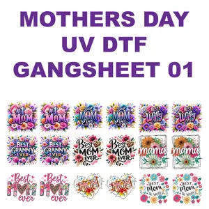 Mother’s Day UV DTF Transfers (Stickers) - Ready to Apply | Peel & Stick, Full Color (18 Designs Bundle)