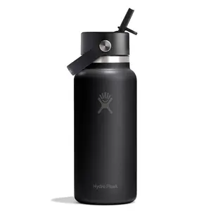 Hydro Flask 32fl oz Wide Mouth Flex Straw Bottle - Black