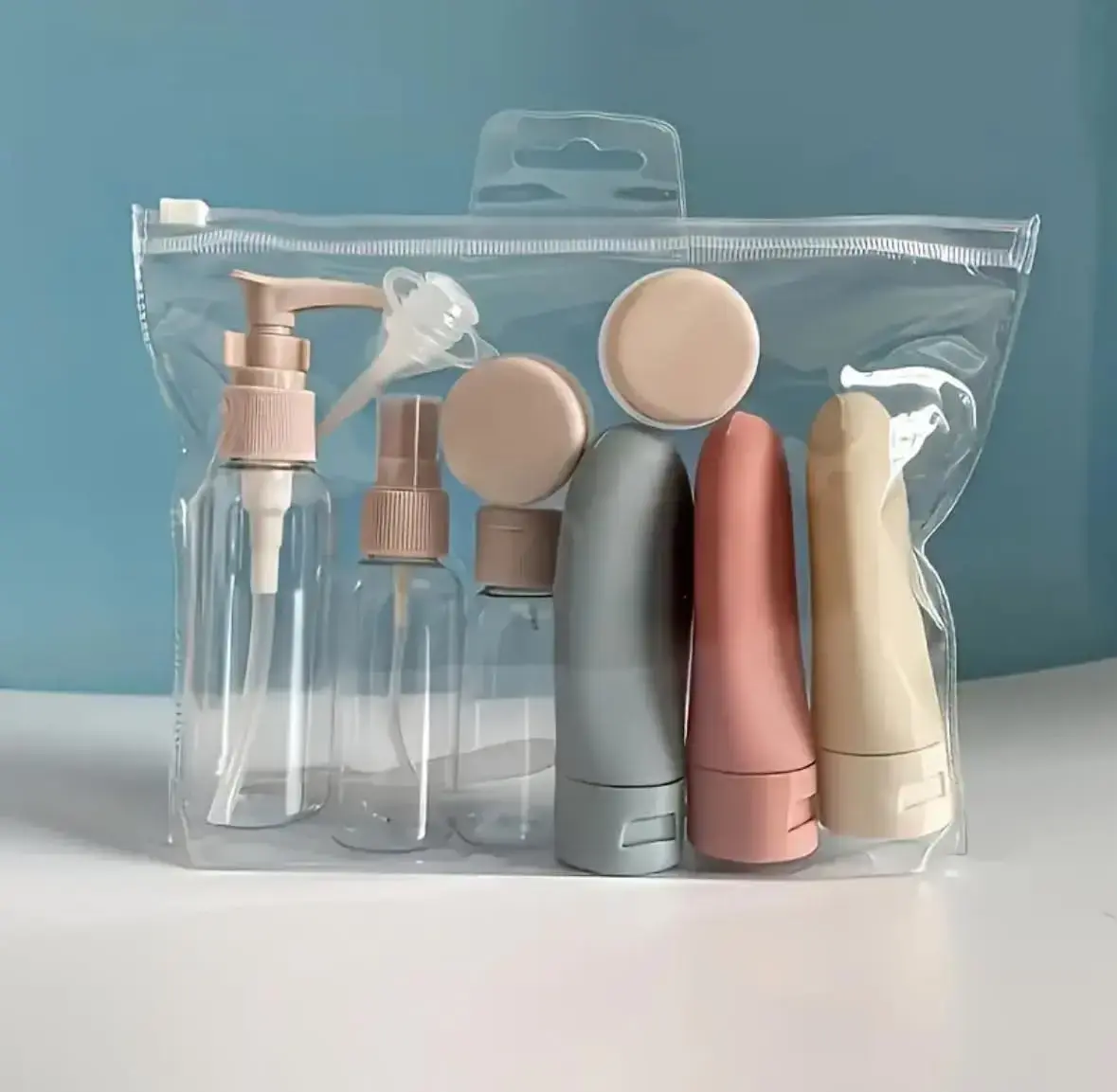 11pc Travel Bottles for Toiletries, Empty Refillable Travel Size Containers With Storage Bag  Summer Travel Essentials SummerVibes