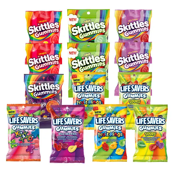 Skittles & Life Savers Fruit Chewy Candy Multi-Pack Variety, 12-Count Snack Assortment