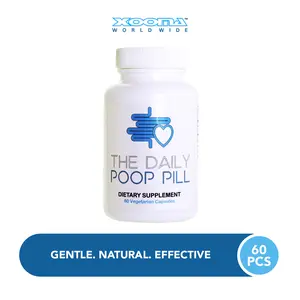 The Daily Poop Pill - Gentle Constipation Relief with Aloe Vera & Psyllium Husk - 60 Vegetarian Capsules for Digestive Comfort - US - Natural Stool Softener & Support