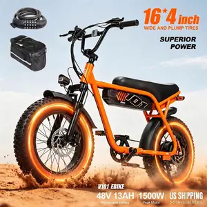 ESKUTE V101 1500W Electric Bike for Adults & Teens: 28MPH Speed, 16x4.0 Fat Tire All-Terrain E-bike | Smart NFC Unlock, 48V 13Ah Battery, 330lb Max Load, 7-Speed Commuter Ebikes, Camping Essentials & Father's Day Gifts, range 50-60 mile(w/ PAS 1)