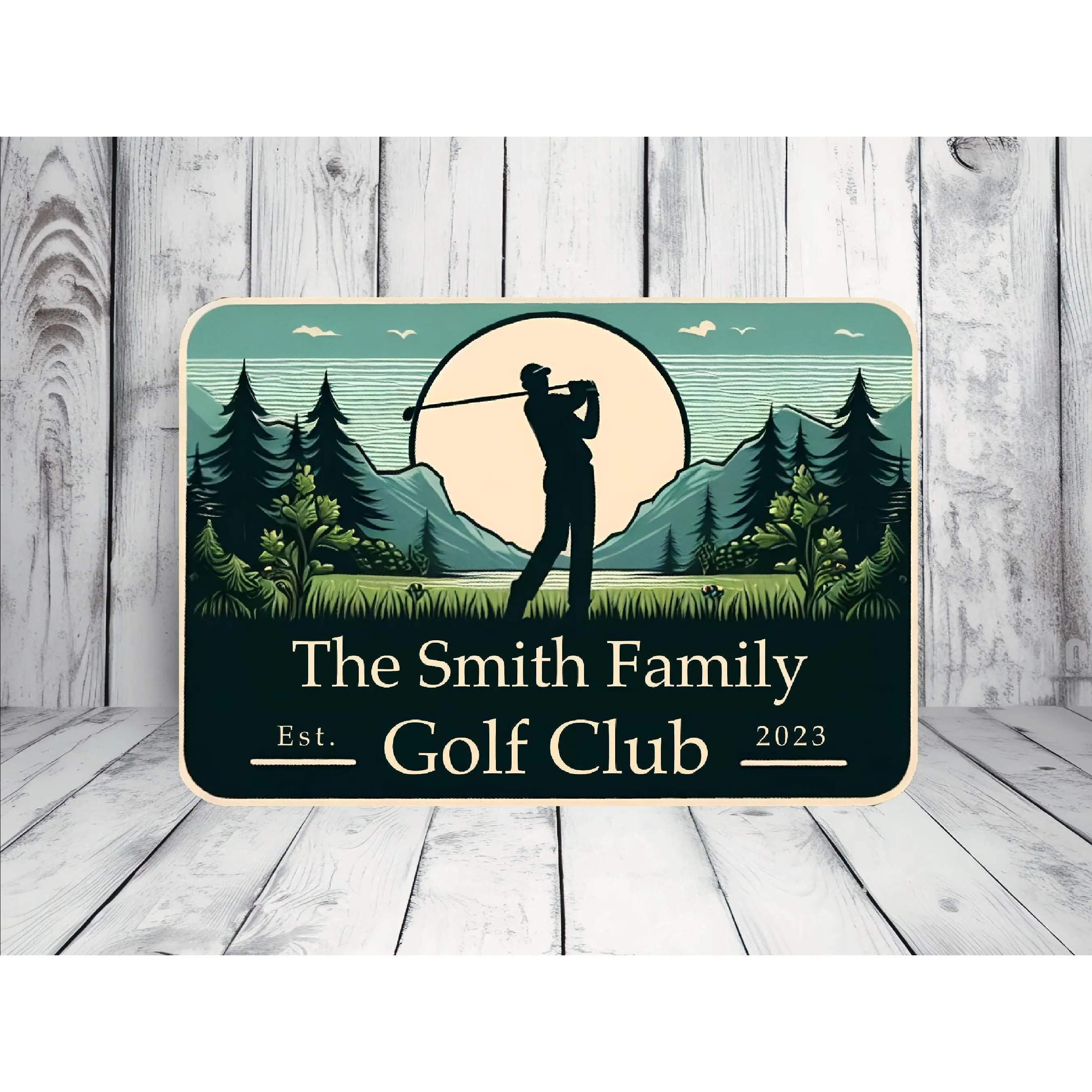 Personalised Golf Gifts, Custom Golf Sign, Outdoor and Garden Signs, Metal Wall Art Decor For Dad, Hanging Plaque, Gift for Grandpa, Golfing