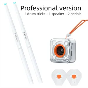 New Virtual Electronic Drum Set, Portable Electronic Drum Kit with Sticks and Pedal, Ideal for Beginners, Kids, Adults, Perfect Gift