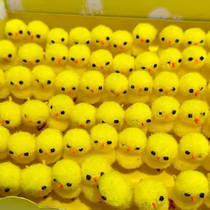 12pcs Easter Plush Mini Chick Decorations, Cute Stuffed Chicken Ornaments, Huggable Stuffed Animal for Party Supplies, Egg Hunt Game, Basket Filler, DIY Crafts