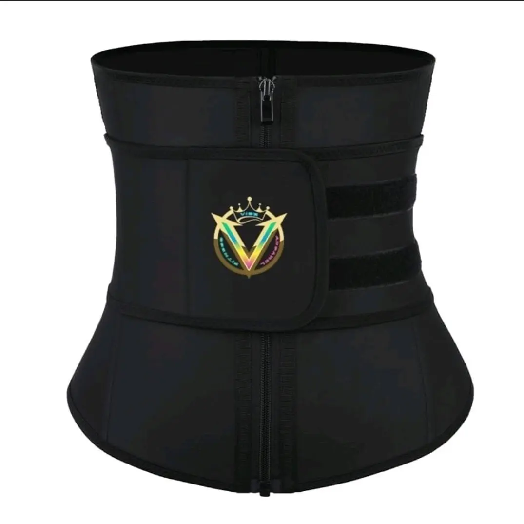 Natural Latex Waist Trainer with Front Zipper for Slimming Curve Look - Abdomen and Lower Back Support