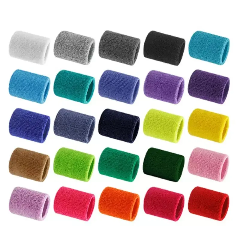 Customizable Absorbent Cotton Sweat Wristbands - Breathable Knitted, Embroidered Activity Wristband for Adults, All Seasons Sports, Fitness, Running Sports