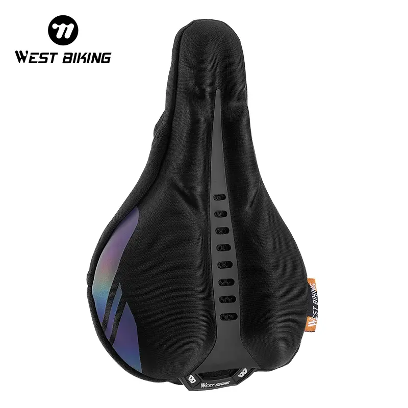 WEST BIKING Bike Saddle Cover.Thickened High Elastic Soft Bicycle Saddle Seat Cover, Leather Silicone Bike Saddle Fixation, Bicycle Saddle Cover