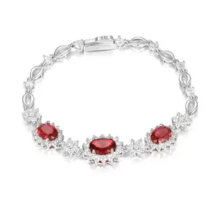 Trendolla 18K Platinum Plated Women's Magnetic Bracelet | Medieval Style Ruby Plated Women's Jewelry, Christmas Hypoallergenic Gift