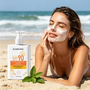 Matte Sunscreen Foundation, High SPF, UV, Facial, Daily, Moisturizing, Non-Comedogenic, Waterproof, Breathable, Lightweight, Perfect for Holidays, Sun Cream