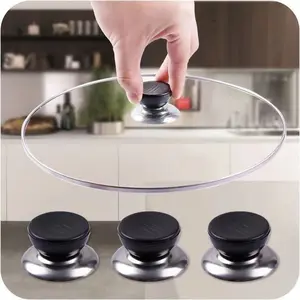 3/6/12pcs Universal Plastic Glass Pot Button, Pot Cover Head, Pot Cover Handle, Cover Bead, Cover Cap, Pot Cover Accessories