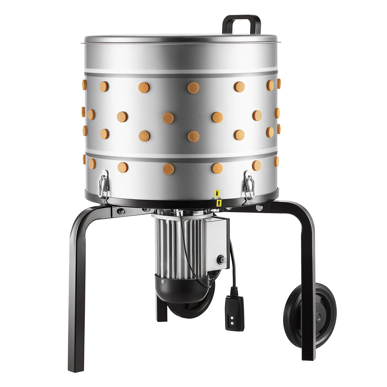 【SummerFinds】VEVOR Chicken Plucker Machine, 19.7 in Drum, 750W & 275RPM Electric Chicken Plucking Machine with 98 Soft Fingers & Transport Wheels, Stainless Steel Feather Remover for Processing 2 Chicks Once, Fathers Day, Backyard, 275 Rpm, Easy To Clean,