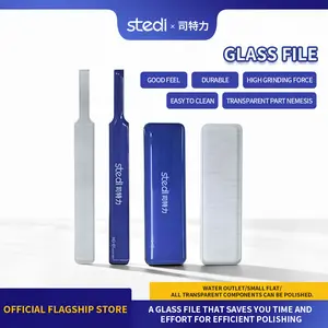 Stedi Glass File Upgrade Low Grit Cutting Power Durable Plastic Model Grinding Polishing Tool Easy Clean Transparent Part Nemesis