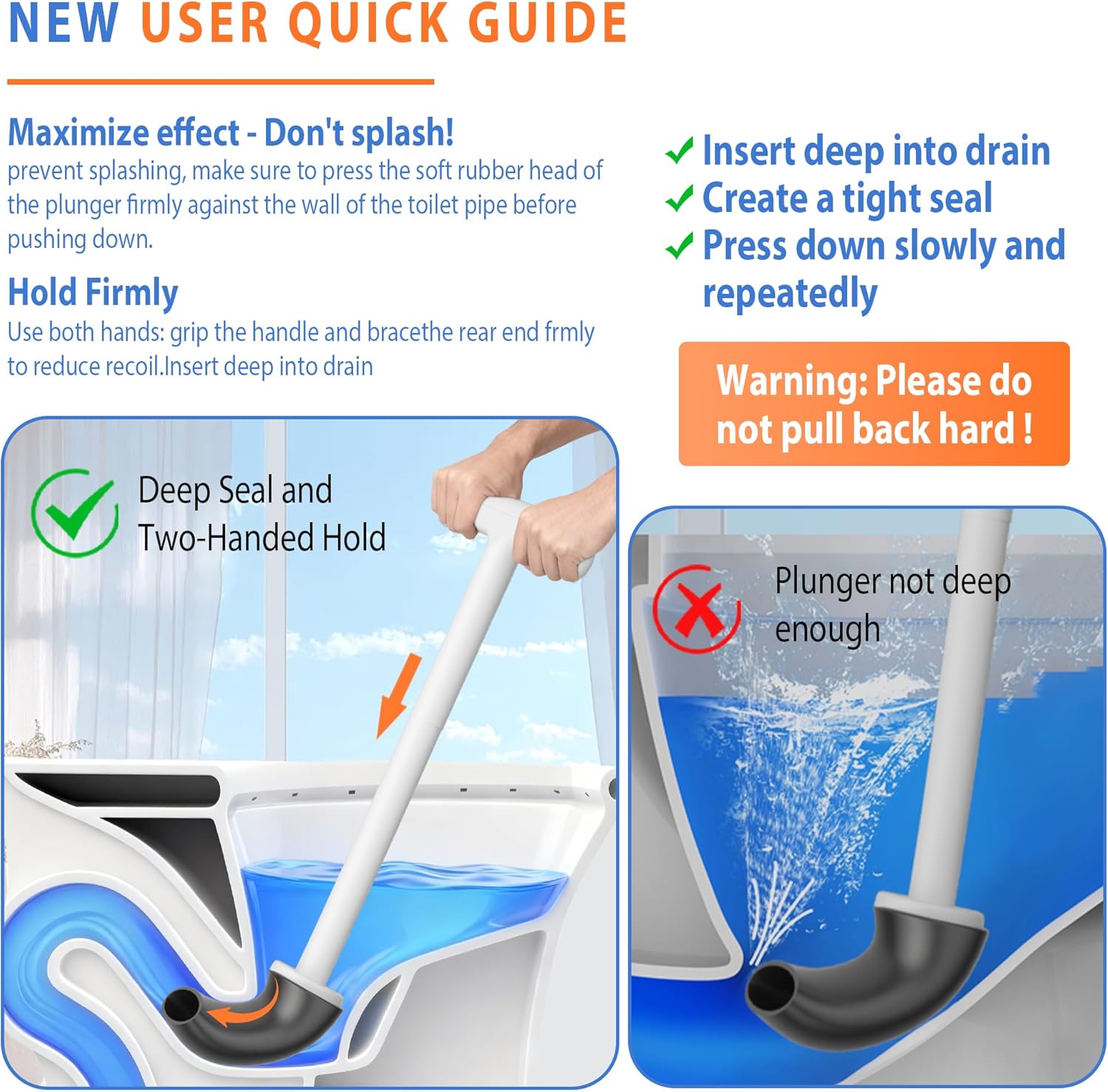 Snofrid Upgraded Toilet Plunger with Holder, Wall Mounted Toilet Bowl Plunger with Hideaway Caddy, Dual Handle Plunger for Bathroom Built-in Drip Tray, Easy to clean,White Snofrid Upgraded Toilet Plunger with Holder, Wall Mounted Toilet Bowl Plunger with Hideaway Caddy, Dual Handle Plunger for Bathroom Built-in Drip Tray, Easy to clean,White
