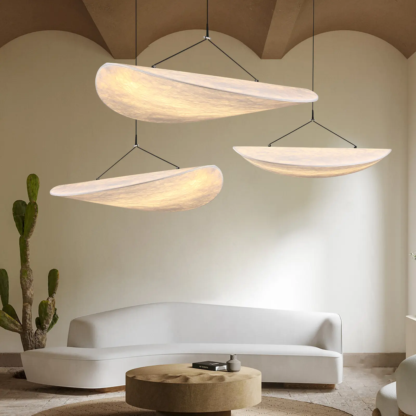 Modern Wabi Sabi Dimmable Ceiling Light Drop Light Chandelier Pendant Lamp Pendant Light, Handcrafted Minimalist Japanese Nordic Style Hanging Lamp for Dining Room Living Room Bedroom Bar Cafe Loft