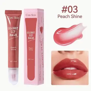 COS SKIN PEACH SHINE SHADE  Waterproof Lip Moisturizer Plumper Tinted Nourishing Hydrating Moisturizing Jelly Oil Gloss
