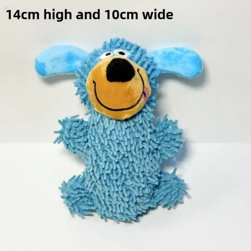 1Pc Interactive Tough Chewer Squeaky Monster Dog Toy with Squeaker - Chew-Resistant Teeth Cleaning Chewer for Puppies & Adult Dogs, Safe Odorless Bark & Bite-Resistant Puppy Teething Toy, Blue & Yellow Companion for All Breed Sizes