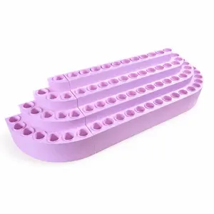 Beadable Pen Display Stand - 3-Piece 4-Tier, 72 Holes, 18mm Openings, No Wobble for DIY Craft Kit, Pen Crafting, Live Displays