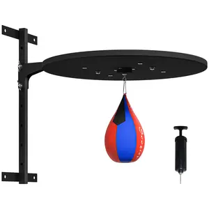Adjustable speed bag platform, wall mounted boxing speed bag with 360 degree rotation and 10 inch speed bag