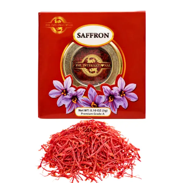 FHL Premium Grade 1 Super Negin Pure Saffron Threads - Handpicked, Naturally Dried, Packed in USA, Caffeine Free - Ideal for Tea, Rice (3 g)