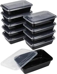Meal Prep Containers, Single CONTAINER SET: Includes 10 pre-portioned containers and 10 lids, perfect for lunches and snacks