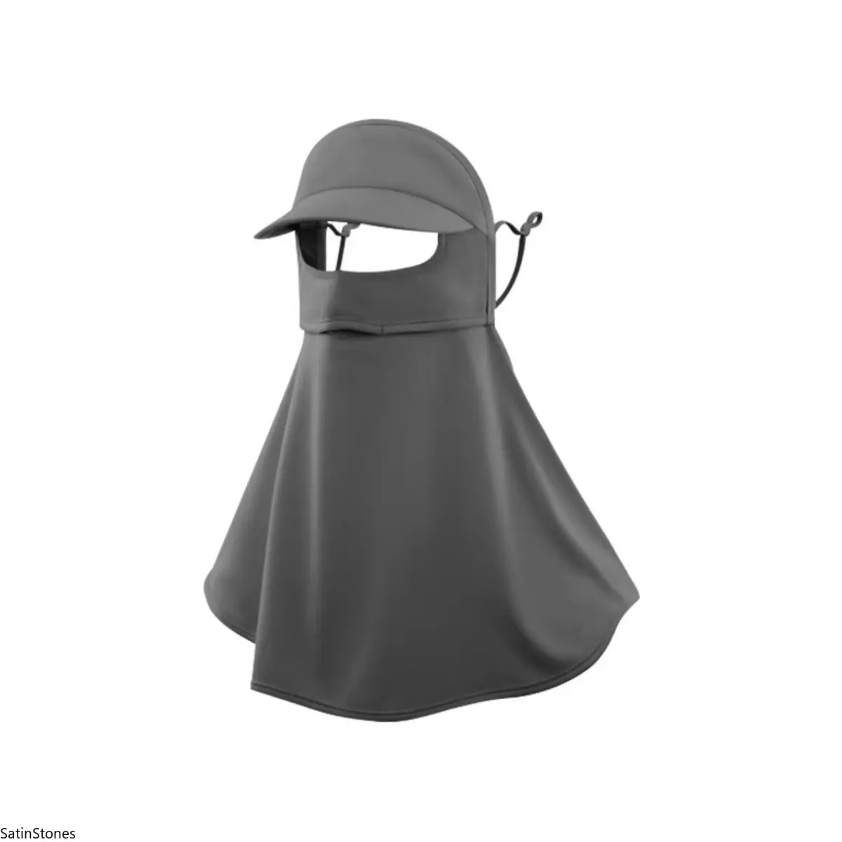 Plain Ice Silk Neck Gaiter, Unisex Full Face Mask with Brim, Breathable UV Sun Protection for Outdoor Activities, Protective Mask, Face Covering Mask