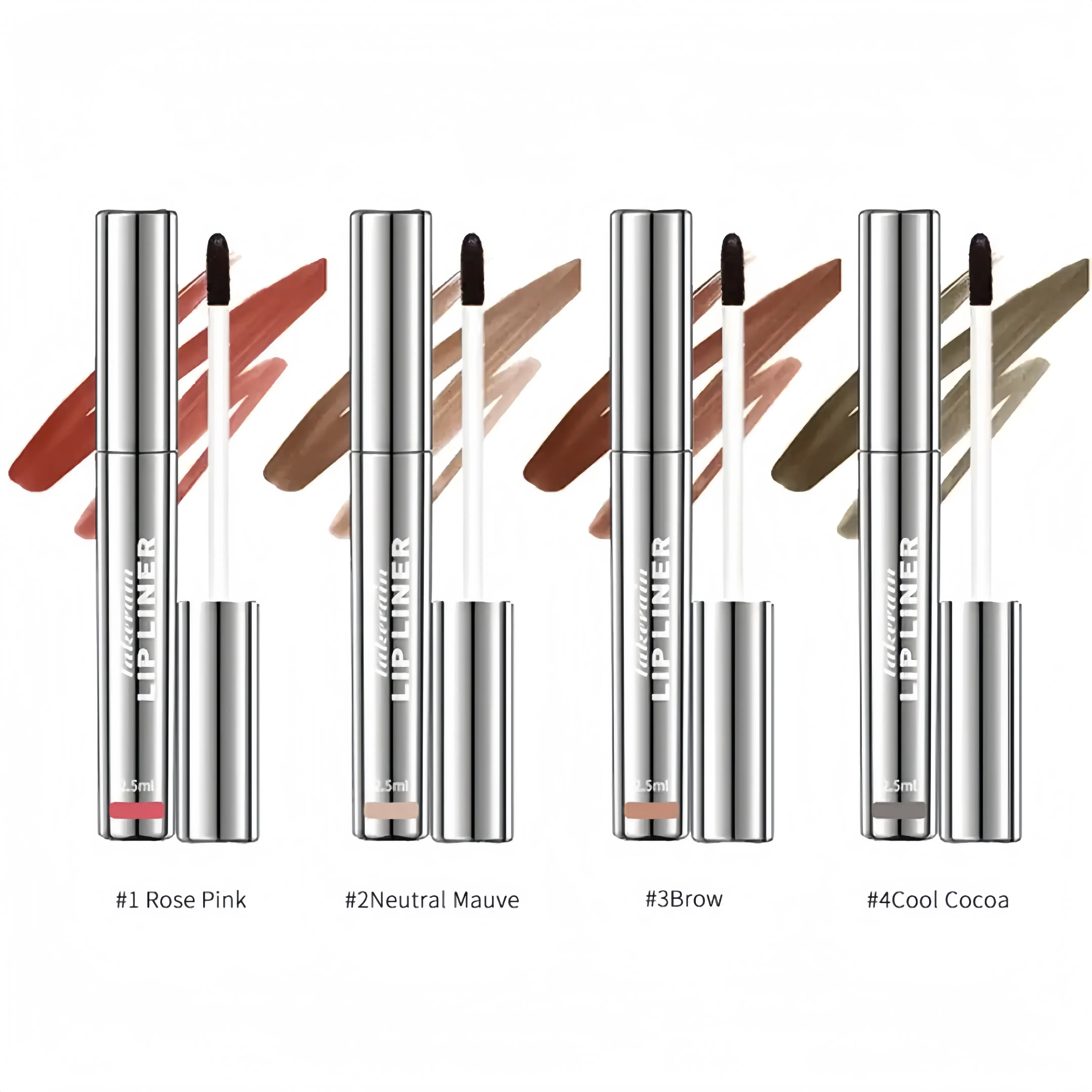 4Pcs Peel off Lip Liner Stain, Lip Gloss Lip Tint Set, Peel Off Nude Lipliner Makeup Velvet Matte Tattoo Peel Off Lip Liner Set Long-Lasting Waterproof Transfer-proof Brightening