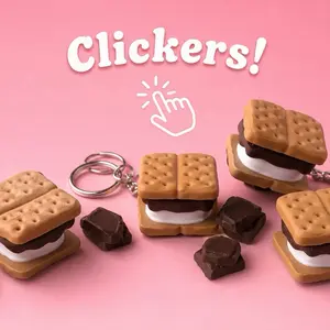 S’mores clicker keychain