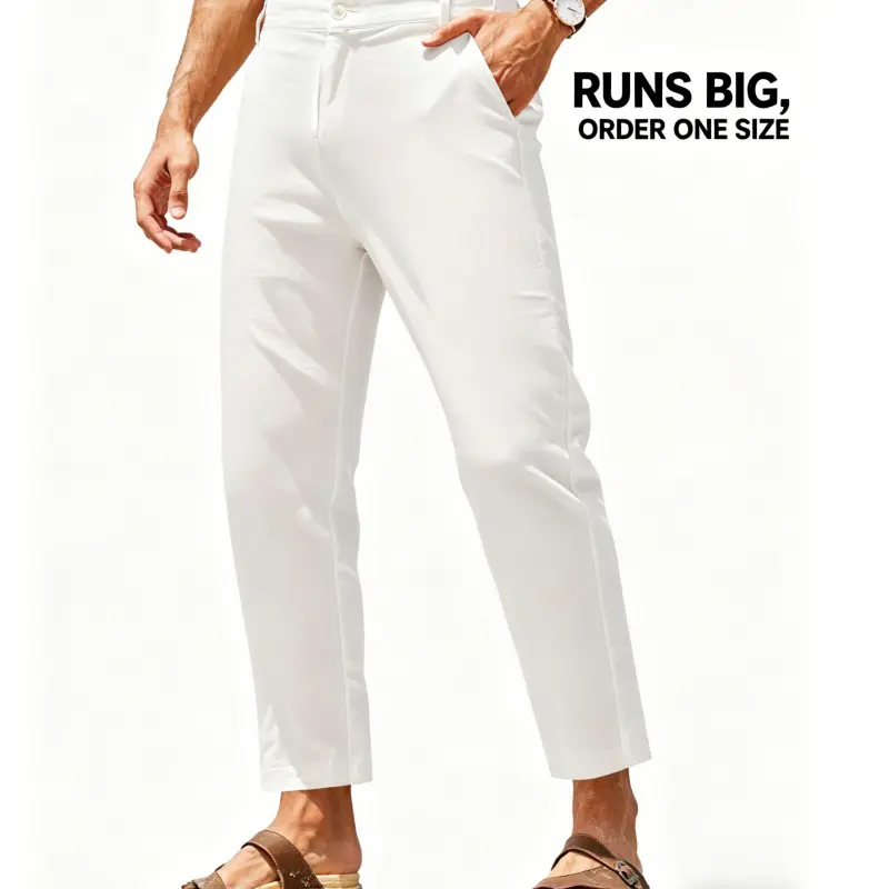 COOFANDY Men's Cotton Linen Pants Elastic Waist Lightweight Casual Pants Slim Fit Yoga Beach Pants with Pockets Menswear Trouser Daily COOFANDY Men's Cotton Linen Pants Elastic Waist Lightweight Casual Pants Slim Fit Yoga Beach Pants with Pockets Menswear Trouser Daily