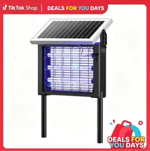 OGERY 3500V Solar Bug Zapper, High Power Cordless Mosquito Zapper with Smart Light Sensor, Dual Solar & USB Rechargeable Insect Killer for Patio, Garden, Backyard, Outdoor Use summerwins